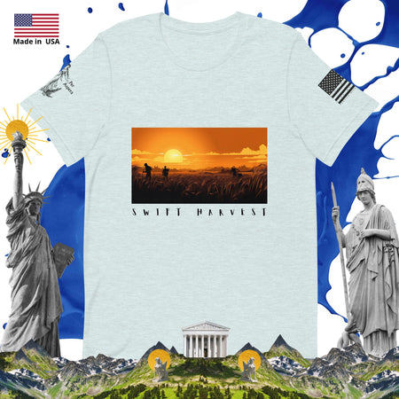 swiftharvest.net Heather Prism Ice Blue / XS Sun Set Harvet Swift Harvest Unisex t-shirt