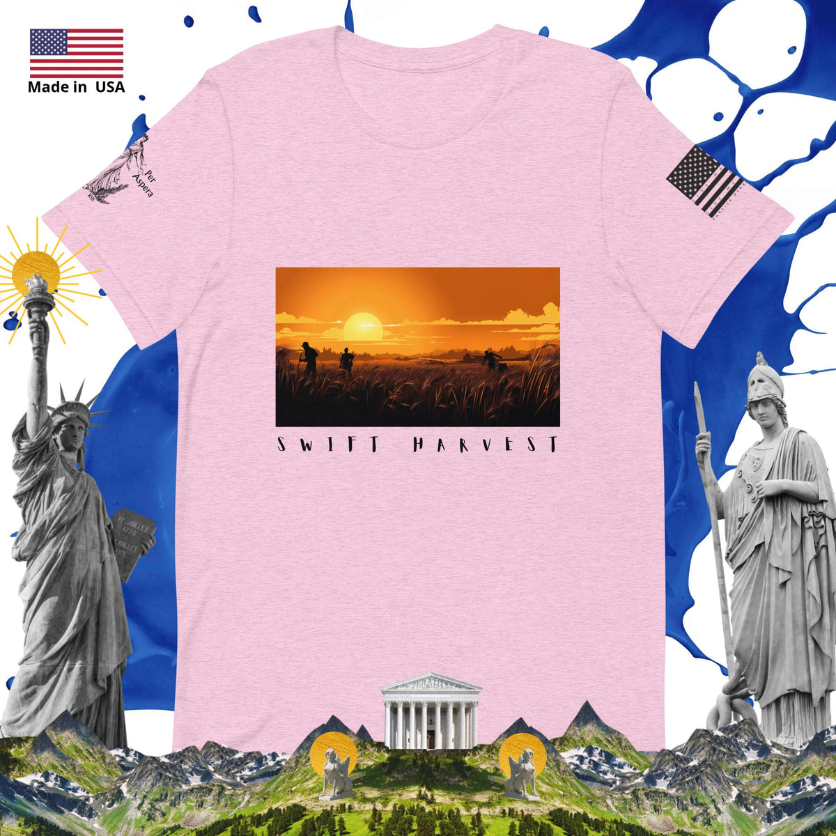 swiftharvest.net Heather Prism Lilac / XS Sun Set Harvet Swift Harvest Unisex t-shirt