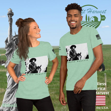 swiftharvest.net Heather Prism Mint / XS Swift Harvest Cowboy Unisex t-shirt