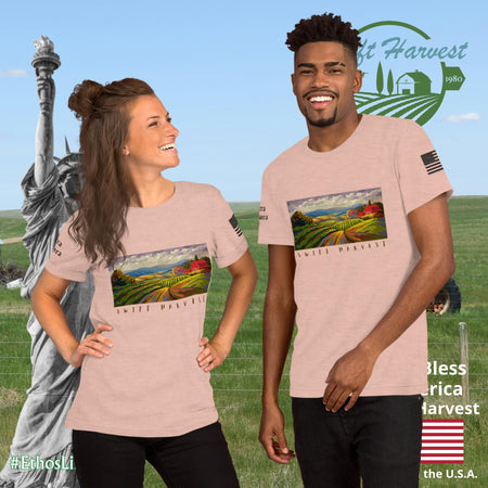 swiftharvest.net Heather Prism Peach / XS Swift Harvest Farm Art Unisex t-shirt