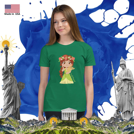 swiftharvest.net Kelly / S Harvest Goddess Demeter Girls Youth Short Sleeve T-Shirt