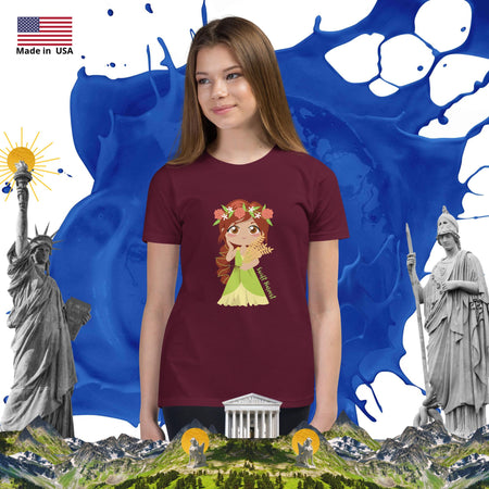 swiftharvest.net Maroon / S Harvest Goddess Demeter Girls Youth Short Sleeve T-Shirt