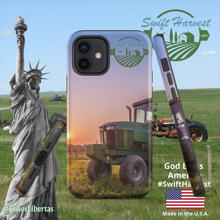 swiftharvest.net Matte / iPhone 12 Green Tractor Swift Harvest Tough Case for iPhone®