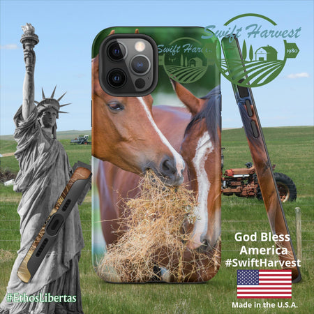 swiftharvest.net Matte / iPhone 12 Pro Max Just Horsing Around Swift Harvest Tough Case for iPhone®