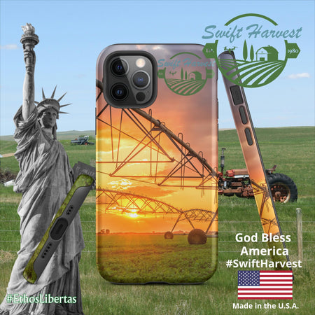 swiftharvest.net Matte / iPhone 12 Pro Swift Harvest Sprinkler Sunset Tough Case for iPhone®