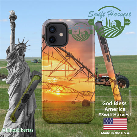 swiftharvest.net Matte / iPhone 12 Swift Harvest Sprinkler Sunset Tough Case for iPhone®