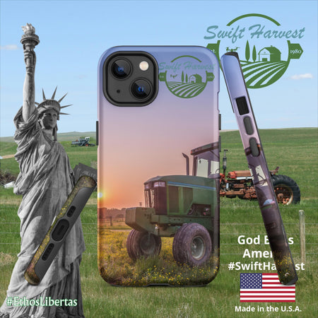 swiftharvest.net Matte / iPhone 13 Green Tractor Swift Harvest Tough Case for iPhone®