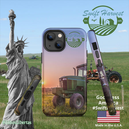 swiftharvest.net Matte / iPhone 13 mini Green Tractor Swift Harvest Tough Case for iPhone®