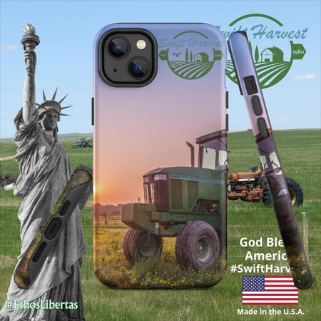 swiftharvest.net Matte / iPhone 14 Plus Green Tractor Swift Harvest Tough Case for iPhone®