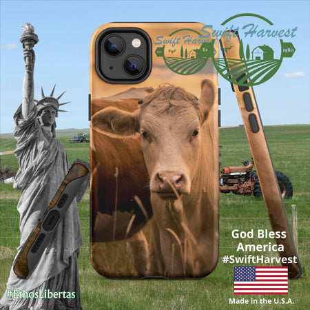 swiftharvest.net Matte / iPhone 14 Plus Swift Harvest Apollos Golden Cows Tough Case for iPhone®