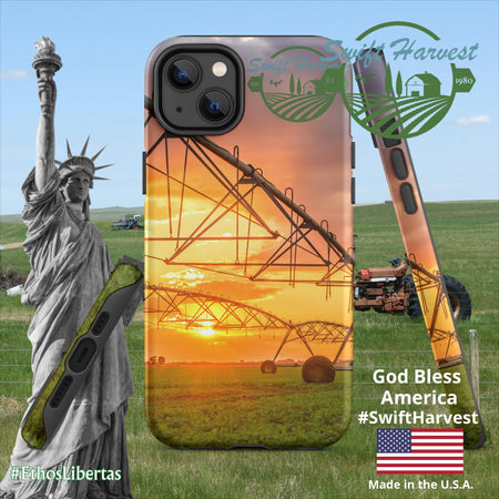 swiftharvest.net Matte / iPhone 14 Plus Swift Harvest Sprinkler Sunset Tough Case for iPhone®