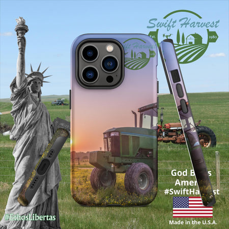 swiftharvest.net Matte / iPhone 14 Pro Green Tractor Swift Harvest Tough Case for iPhone®