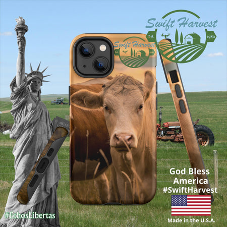 swiftharvest.net Matte / iPhone 14 Swift Harvest Apollos Golden Cows Tough Case for iPhone®