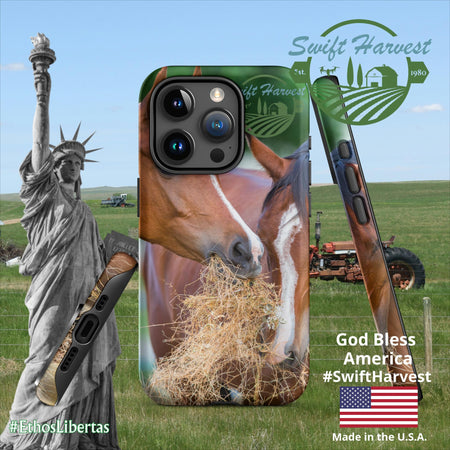 swiftharvest.net Matte / iPhone 15 Pro Just Horsing Around Swift Harvest Tough Case for iPhone®