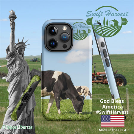 swiftharvest.net Matte / iPhone 15 Pro Swift Harvest Holy Cows Tough Case for iPhone®