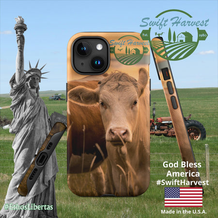 swiftharvest.net Matte / iPhone 15 Swift Harvest Apollos Golden Cows Tough Case for iPhone®