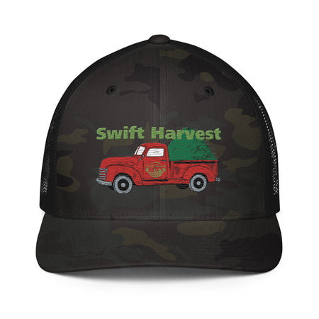 swiftharvest.net Multicam Black/Black Swift Harvest Hay Tuck Red Closed-back trucker cap