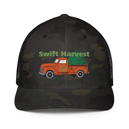 swiftharvest.net Multicam Black/Black Swift Harvest Orange Truck  Closed-back trucker cap