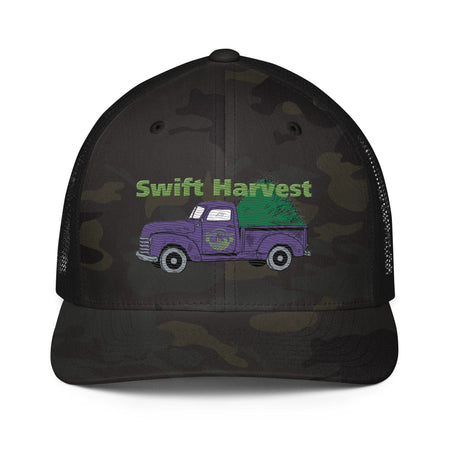 swiftharvest.net Multicam Black/Black Swift Harvest Truck Purple Closed-back trucker cap