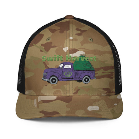 swiftharvest.net Multicam Green/Black Swift Harvest Truck Purple Closed-back trucker cap