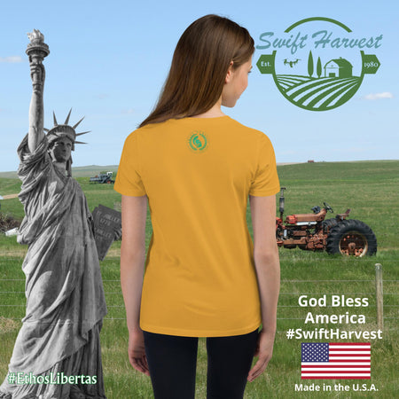 swiftharvest.net Mustard / S Harvest Goddess Girls Youth Short Sleeve T-Shirt