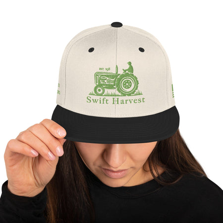 swiftharvest.net Natural/ Black Swift Harvest Tractor Snapback Hat