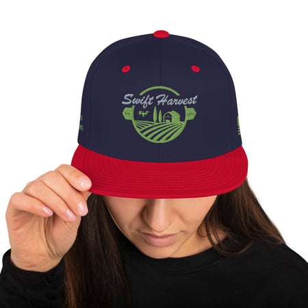 swiftharvest.net Navy/ Red Swift Harvest Logo Snapback Hat