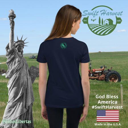 swiftharvest.net Navy / S Harvest Goddess Girls Youth Short Sleeve T-Shirt