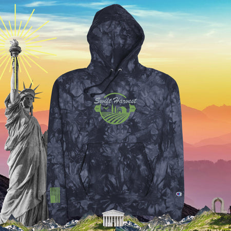 swiftharvest.net Navy / S Swift Harvest Flag Unisex Champion tie-dye hoodie