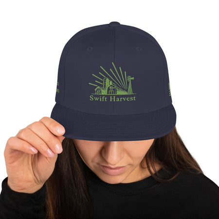 swiftharvest.net Navy Swift Harvest Sun Farm Snapback Hat