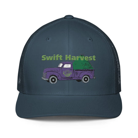 swiftharvest.net Navy Swift Harvest Truck Purple Closed-back trucker cap