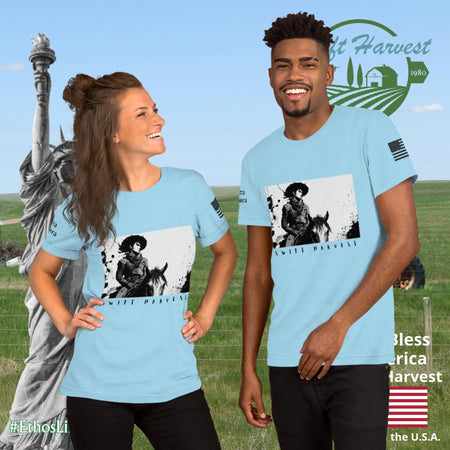 swiftharvest.net Ocean Blue / S Swift Harvest Cowboy Unisex t-shirt