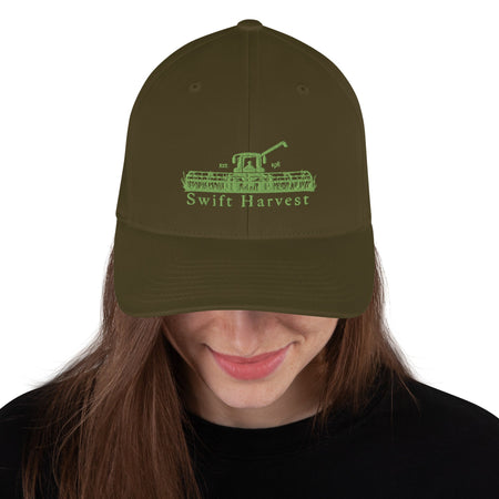 swiftharvest.net Olive / S/M Swift Harvest Swather Structured Twill Cap