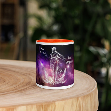 swiftharvest.net Orange / 11 oz Cosmic Ad Astra Per Aspera Mug with Color Inside