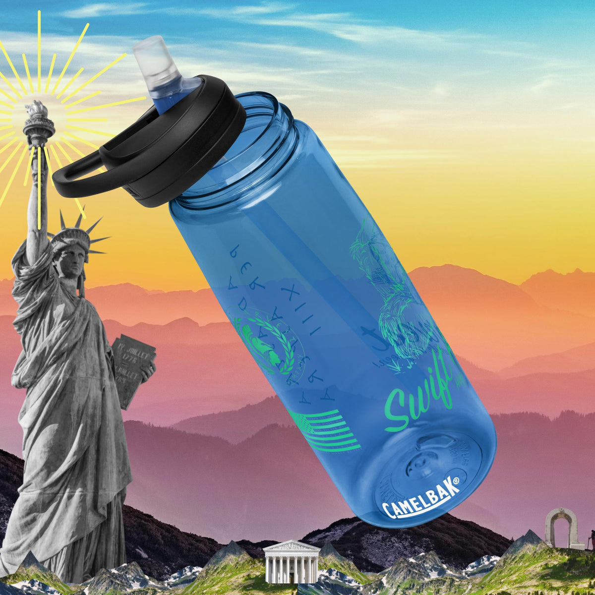 swiftharvest.net Oxford Blue Hay!! Get it while it's Green! Sports water bottle