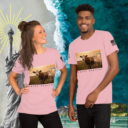 swiftharvest.net Pink / S Moo Over Swift Harvest Cows Unisex t-shirt