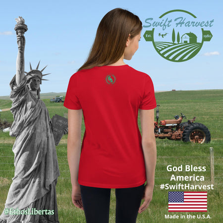 swiftharvest.net Red / S Harvest Goddess Girls Youth Short Sleeve T-Shirt