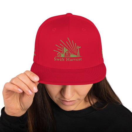 swiftharvest.net Red Swift Harvest Sun Farm Snapback Hat