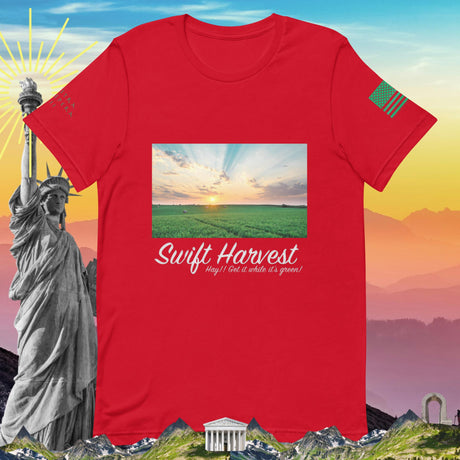 swiftharvest.net Red / XS Hay!! Get it while it's Green! Unisex t-shirt