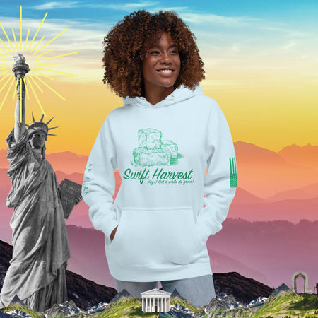 swiftharvest.net Sky Blue / S Hay!! Get it while it's green!  Unisex Hoodie