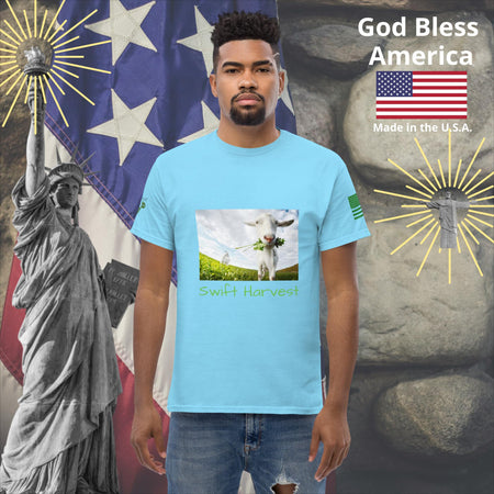 swiftharvest.net Sky / S Swift Harvest Goat Men's classic tee