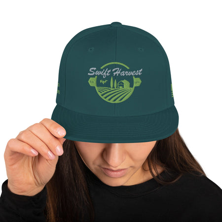 swiftharvest.net Spruce Swift Harvest Logo Snapback Hat