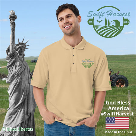 swiftharvest.net Stone / S Swift Harvest Men's Premium Polo