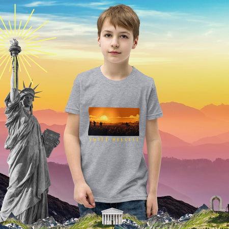 swiftharvest.net Sunset Harvest Boys Youth Short Sleeve T-Shirt