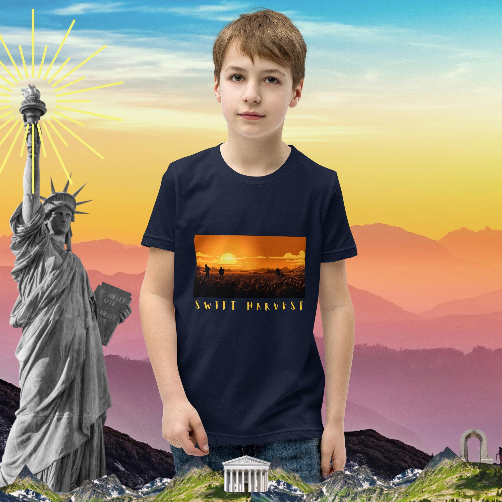 swiftharvest.net Sunset Harvest Boys Youth Short Sleeve T-Shirt