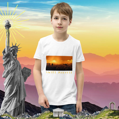 swiftharvest.net Sunset Harvest Boys Youth Short Sleeve T-Shirt