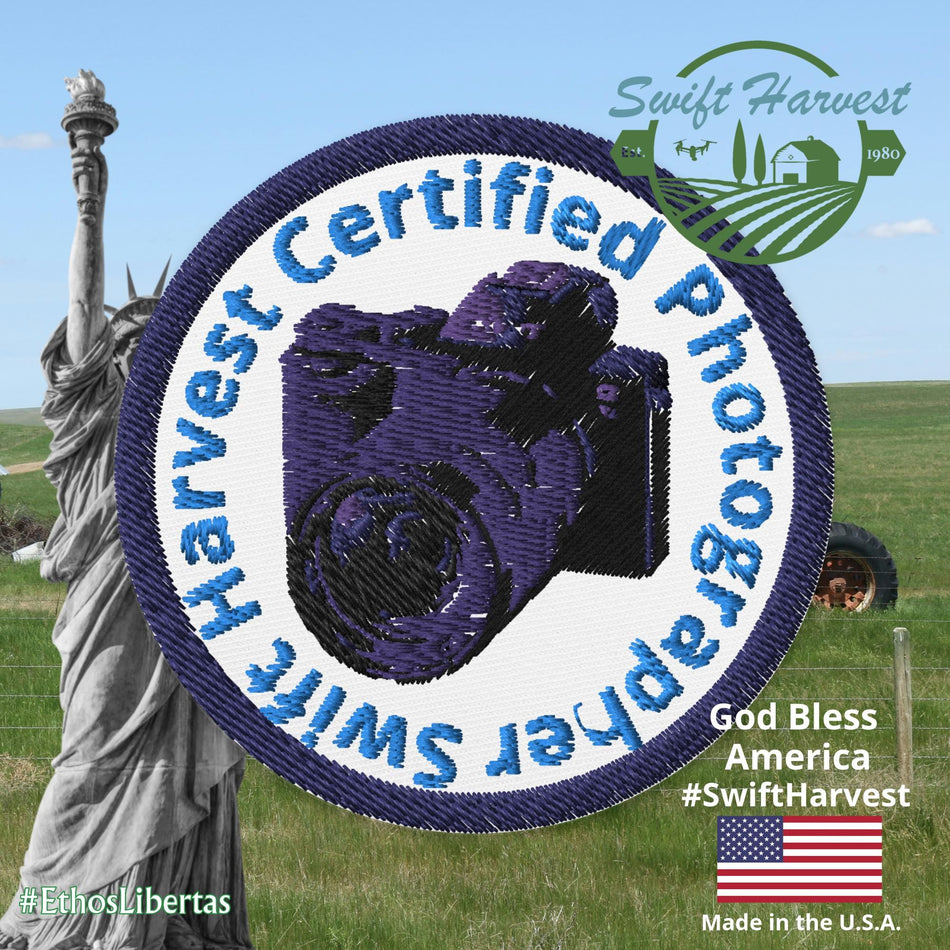 swiftharvest.net Swift Harvest Certification Merit Badge Photographer Embroidered patches