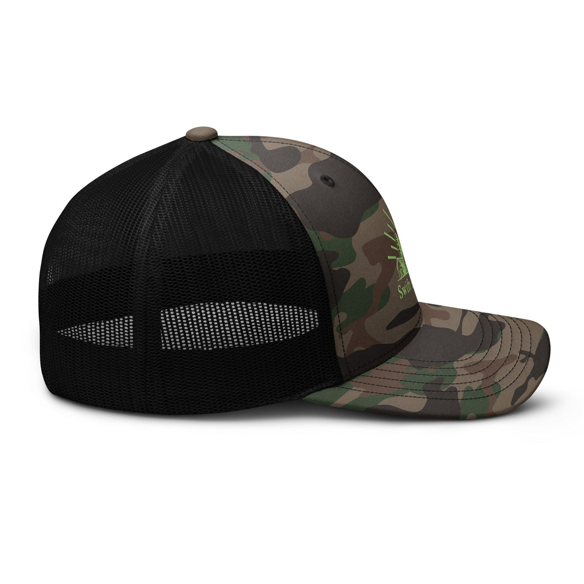 swiftharvest.net Swift Harvest Fam Logo Camouflage trucker hat