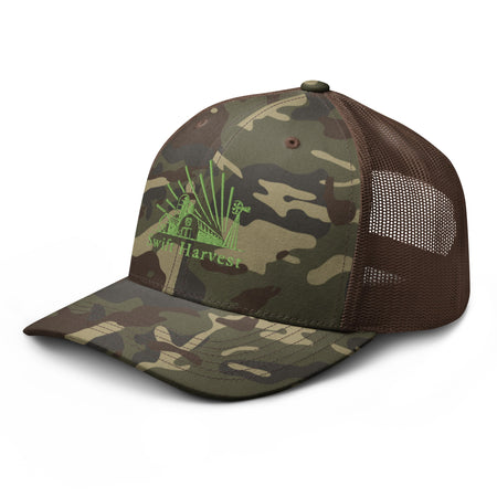 swiftharvest.net Swift Harvest Fam Logo Camouflage trucker hat