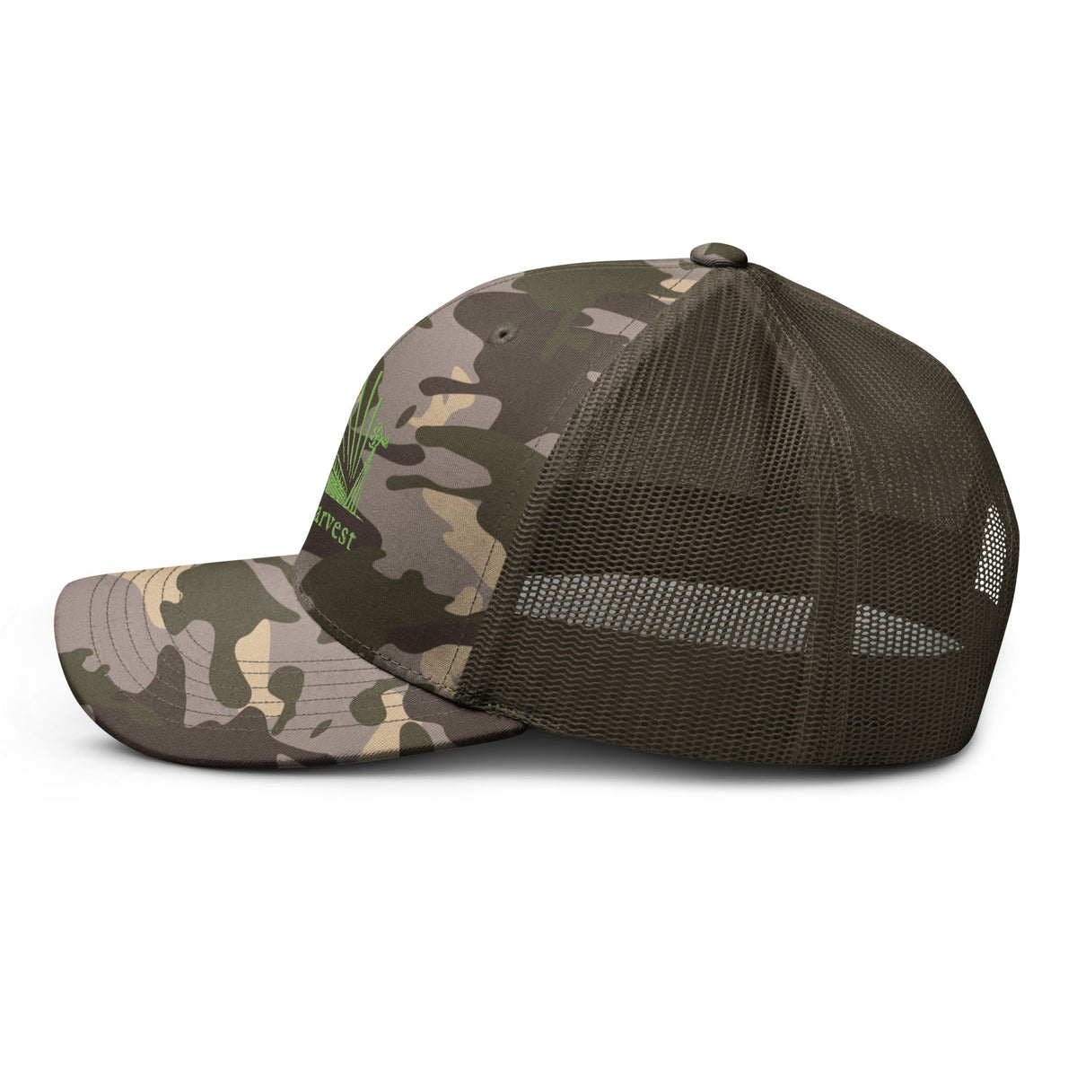 swiftharvest.net Swift Harvest Fam Logo Camouflage trucker hat